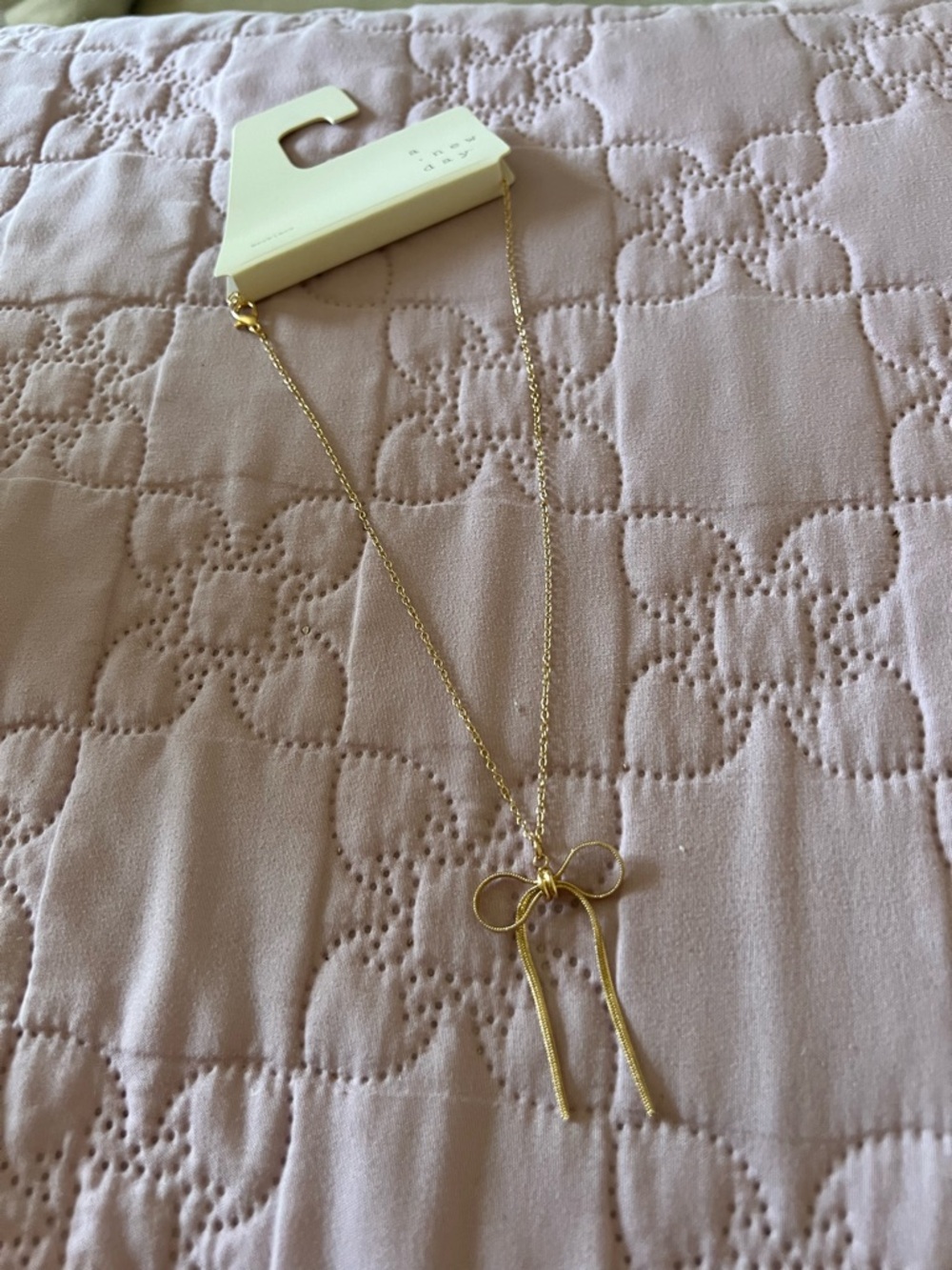 A New Day-Gold Bow Pendant Necklace - Women Jewelry. Not Real Gold